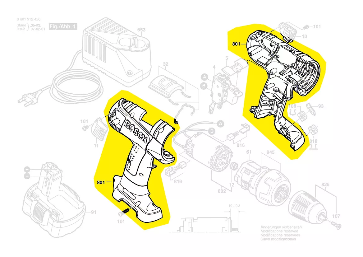 Coquille pour GSR 14,4 VE-2 Bosch